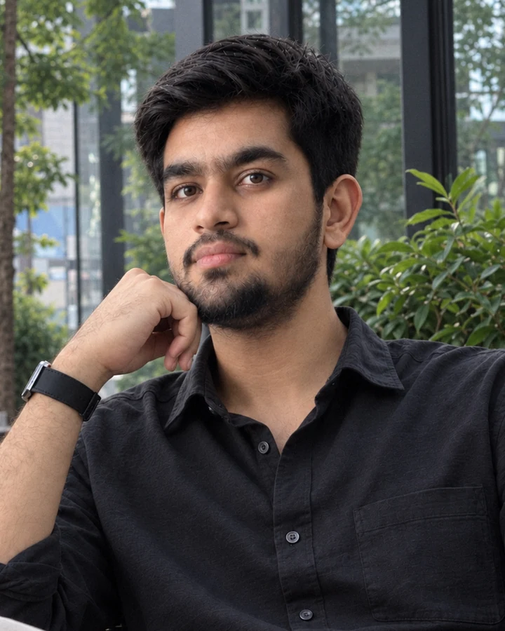 Yash Sharma, founder of HookLabs, sitting at a café table